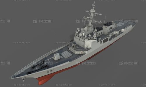 韩国世宗大王导弹驱逐舰 kdx_3 宙斯盾驱逐舰 pbr次世代材质