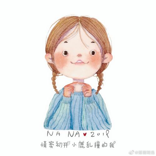 可爱的女孩插画-画师:nana画了个画