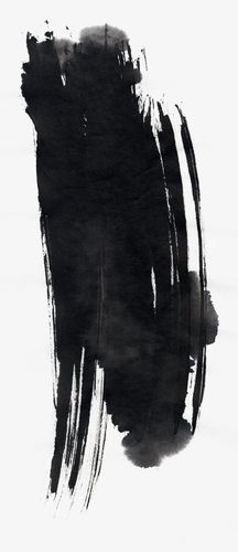 黑色水墨笔画