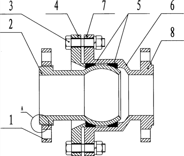 cn202493823u_一种活络法兰式球形旋转接头失效