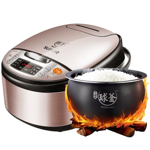 苏泊尔supor电饭煲电饭锅球釜4升家用34人做小米柴火饭智能预约拉丝
