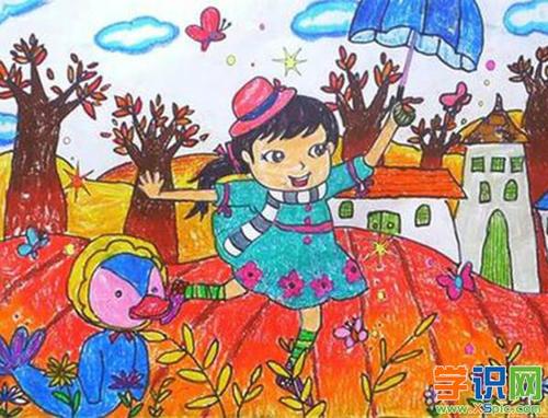 学识网 爱好 学画画 绘画知识     秋天真美,我爱秋天,秋天是五彩缤纷