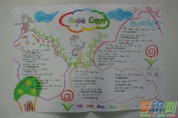 小学英语节手抄报图片