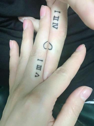 手指小清新字母_纹身图案手稿图片_画皮的纹身作品集