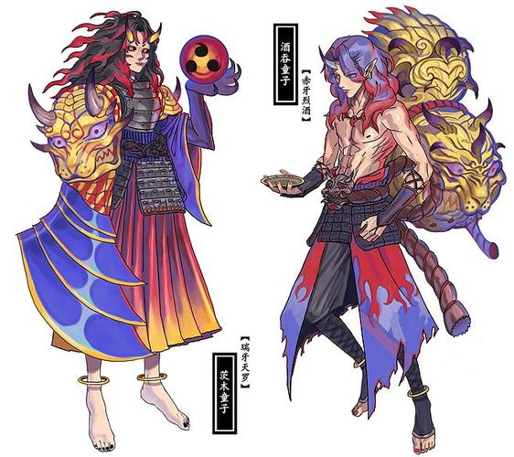 茨木童子与酒吞童子.jpg (3840×3413)