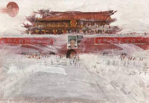而本次画展的主题是《中国梦》,是水禾田先生最近用中国六个主要城市
