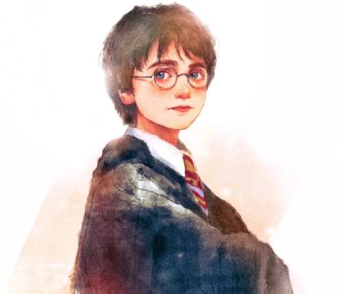 画师笔下的《哈利波特》,邓布利多神还原,罗恩,赫敏"