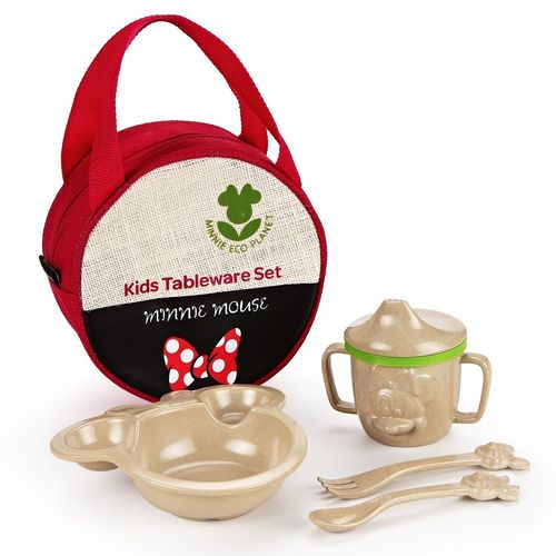 husk"sware 壳氏唯 迪斯尼限量版稻壳材质环保创意儿童套装 碗盘 水杯