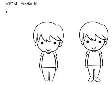 【简笔画教程】萌萌哒小男生人物简笔画教程,一起动手