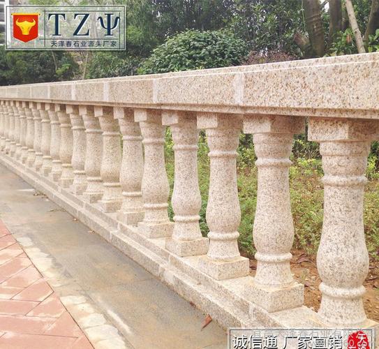 广西石栏杆 欧式花瓶柱石栏杆 天然大理石广西白栏杆直销