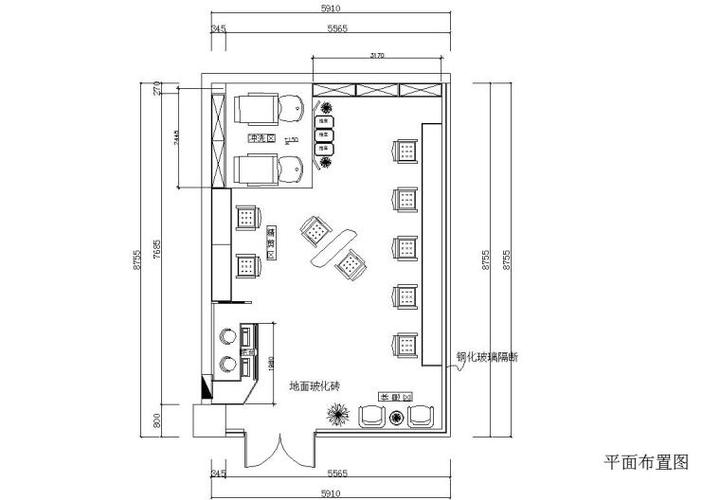 空间类型:美发店 图纸深度:施工图 设计风格:现代风格 图纸格式:天正