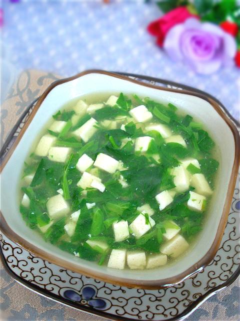 豌豆头豆腐羹
