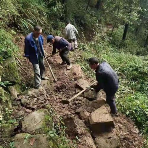 便道修建前的破烂土路(央广网发 黄金镇政府供图)该镇党委书记王义军