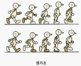 各种形式走路和跑步动画的参考图
