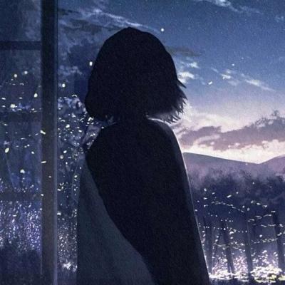 头像女背影素描图片卡通