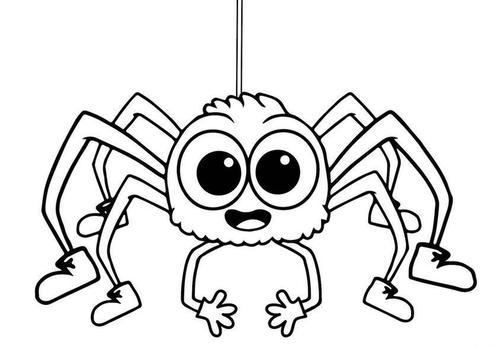 可爱的蜘蛛卡通昆虫简笔画动物简笔画 5068儿童网