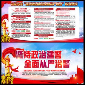 坚持政治建警全面从严治警宣传栏