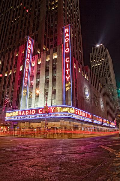 霓虹灯,无线电城音乐厅,纽约,美国