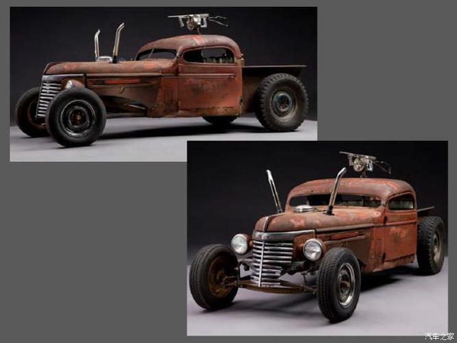 这部末日主题的电影中出现了大量长相夸张的汽车,多为老式汽车,卡车