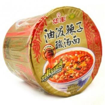 5折华丰油泼辣子酸汤面泡面速食香辣方便面油泼辣子酸汤面120g12桶