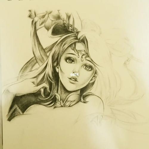 貂蝉手绘_貂蝉_手绘_王者荣耀怎么样_临摹_绘画_薯条