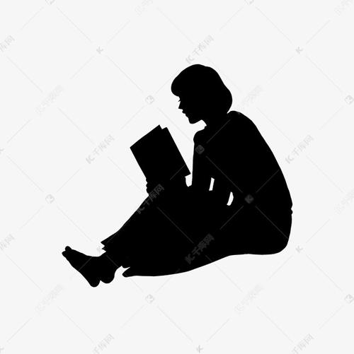 人影看书女性人影素材图片免费下载-千库网