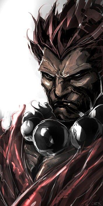 街霸游戏人物插画:akuma(豪鬼)