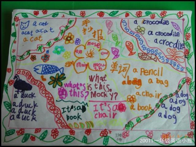 一年级小学生各单元英语手抄报