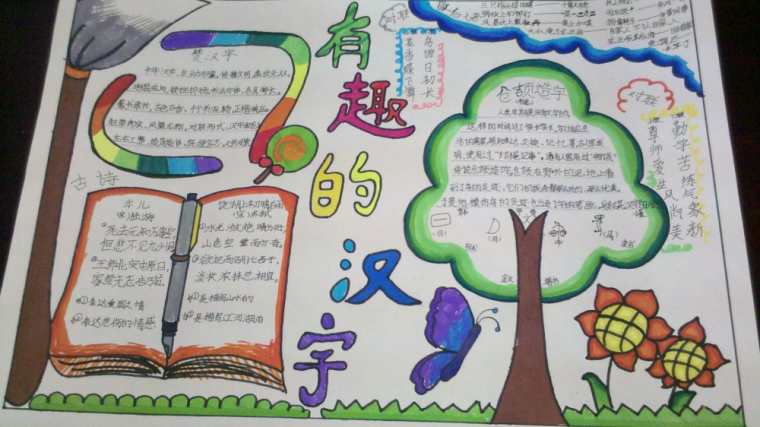 关于五年级简单又漂亮汉字的手抄报图片大全