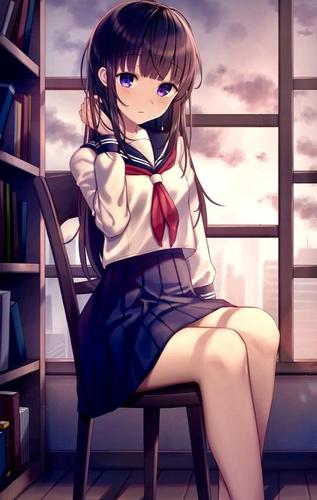 当二次元少女穿上校服,清纯甜美,简直美呆了