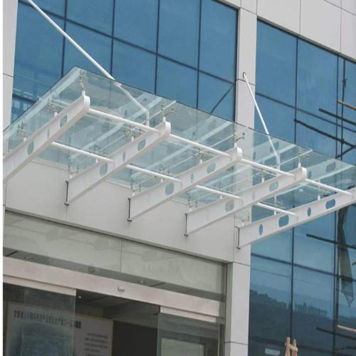 定制钢化玻璃钢构雨棚钢梁u型t型刀型雨搭支架雨棚梁车棚梁膜结构已售