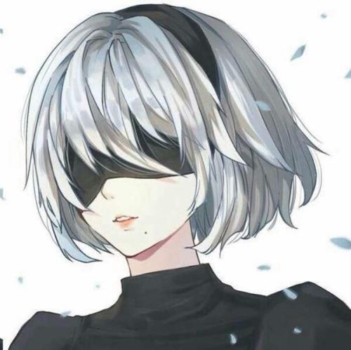 动漫qq头像女生黑白