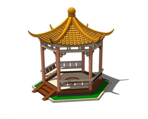 六角亭3d模型图片
