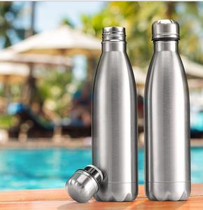wall, vacuum insulated, cola shaped sports water bottle-17 oz