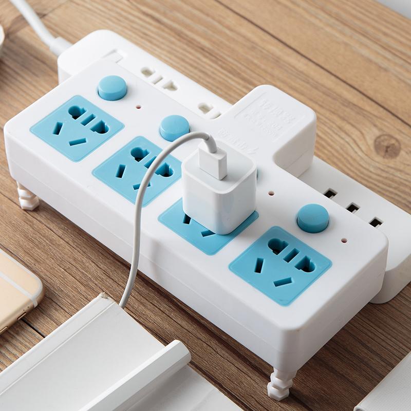 插排 转换插头 插座转换插头器多孔转换独立开关一转四 排插