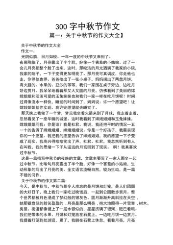 300字中秋节作文.docx 11页