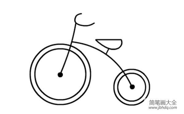 幼儿简笔画图片自行车的画法_自行车简笔画-简笔画大全