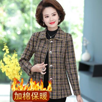 50岁女人秋装衣服搭配,50岁女人秋季服装 秋装外套中老年女装春秋格子中长款上衣中年人女士40-50岁母亲秋冬