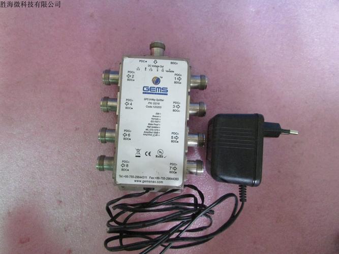gems进口gs18 gps 8-way splitter 射频微波一分八gps功分器