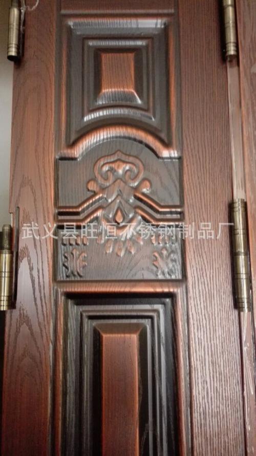 不锈钢制品厂 供应信息 平开门 锌合金别墅大门 仿真铜门 精雕木纹