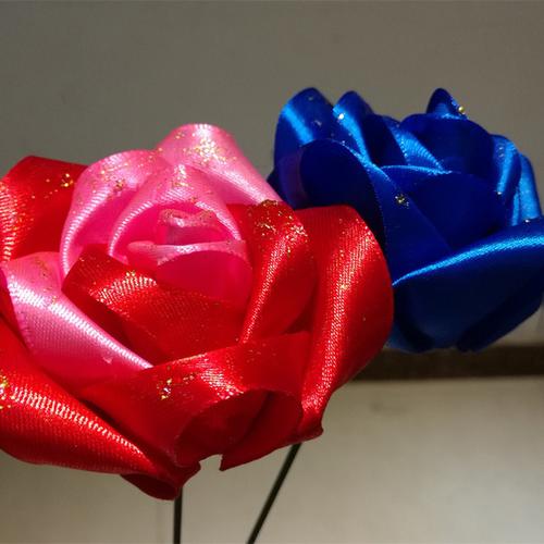 [布艺丝坊] 厘米手工玫瑰花丝带缎带绸带彩带婚庆装饰椅背带礼品包装