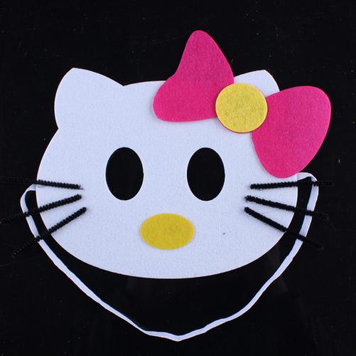 六一儿童节表演装扮无纺布熊猫猴子面俱幼儿园卡通动物头饰