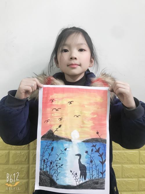 艺园绘画作品《水粉画——夕阳》