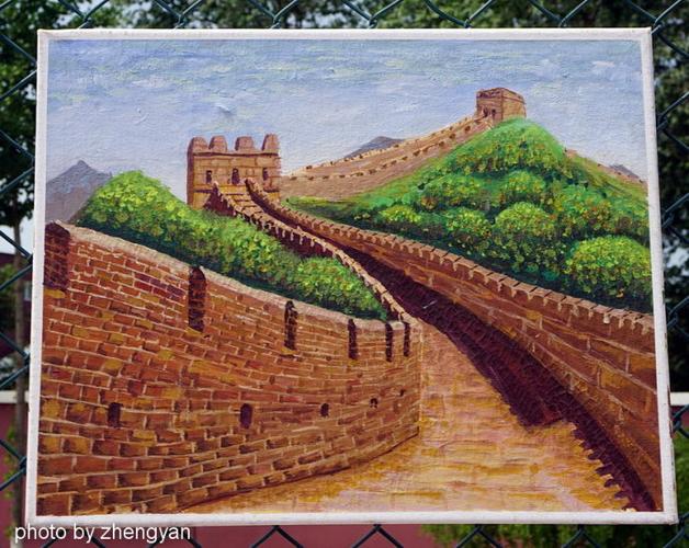 "黑龙江三江美术学院"学生们创作的长城题材美术作品展示