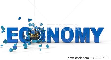 图库插图: crisis named wrecking ball is breaking blue economy