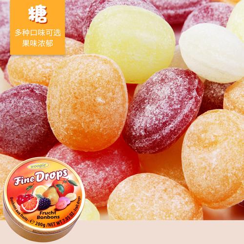 德国进口零食品woogie牌什锦水果糖礼物过年糖果年货新年礼盒硬糖