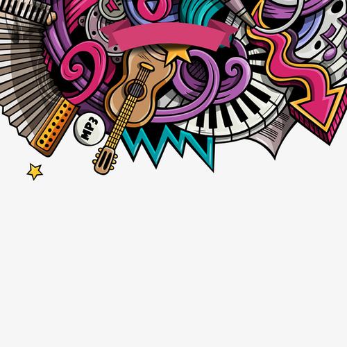 音乐节海报边框设计免抠素材免费下载_觅元素51yuansu