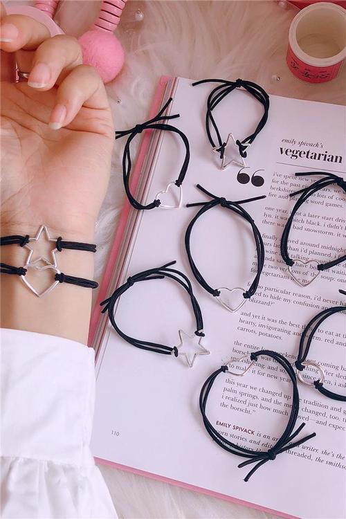 泫雅同款百搭镂空金属发圈送男友头绳小橡皮筋韩版简约学生可爱