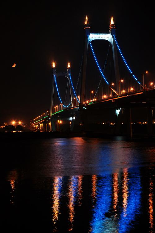 夜长沙_夜景_poco摄影,三汊矶大桥,科技大楼
