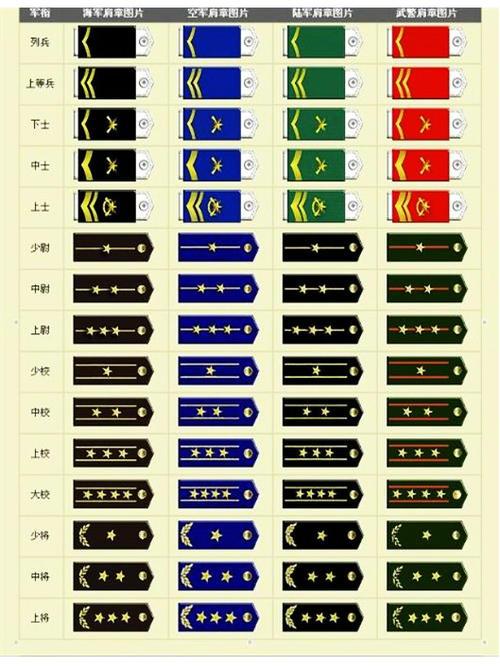 求最全中国警察和武警军衔肩章等级图片可以的话再来